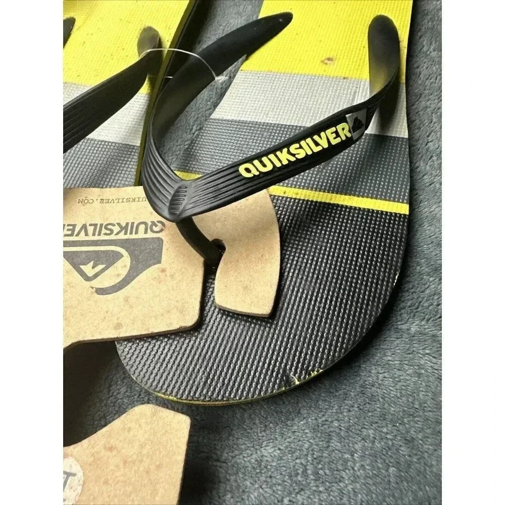Quiksilver Men’s Molokai Sunset Flip Flop Black Sandals Size 12